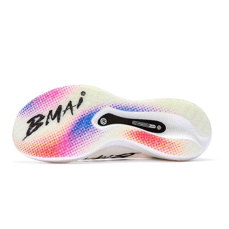 Кроссовки для бега BMAI Carbon Fly Plus Low Топ Беговые кроссовки Мужской Белый синий красный - изображение 6