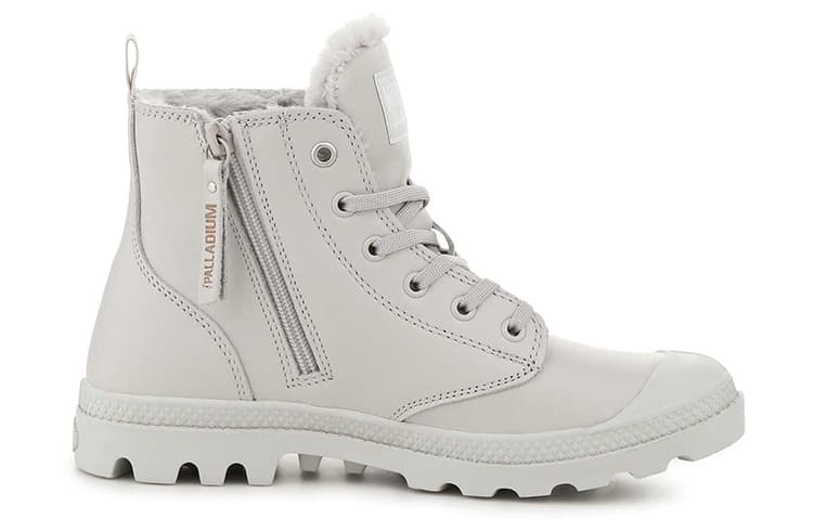 Ботинки уличные Palladium Pampa Hi Zip Leather Light Grey - изображение 2