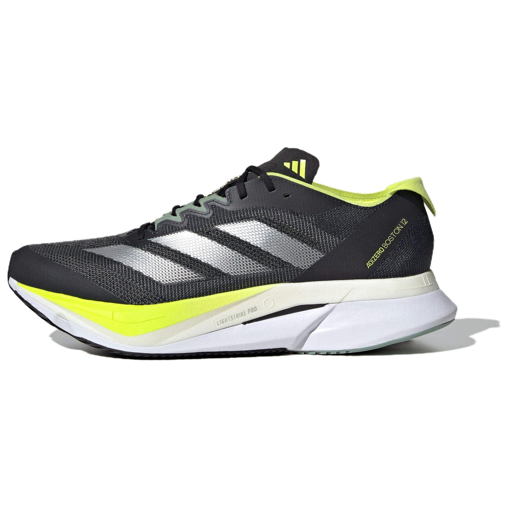 Кроссовки для бега Adidas Adizero Boston 12 Удобный Дышащий Low Топ Беговые кроссовки Мужской Черно-желтый - изображение 1