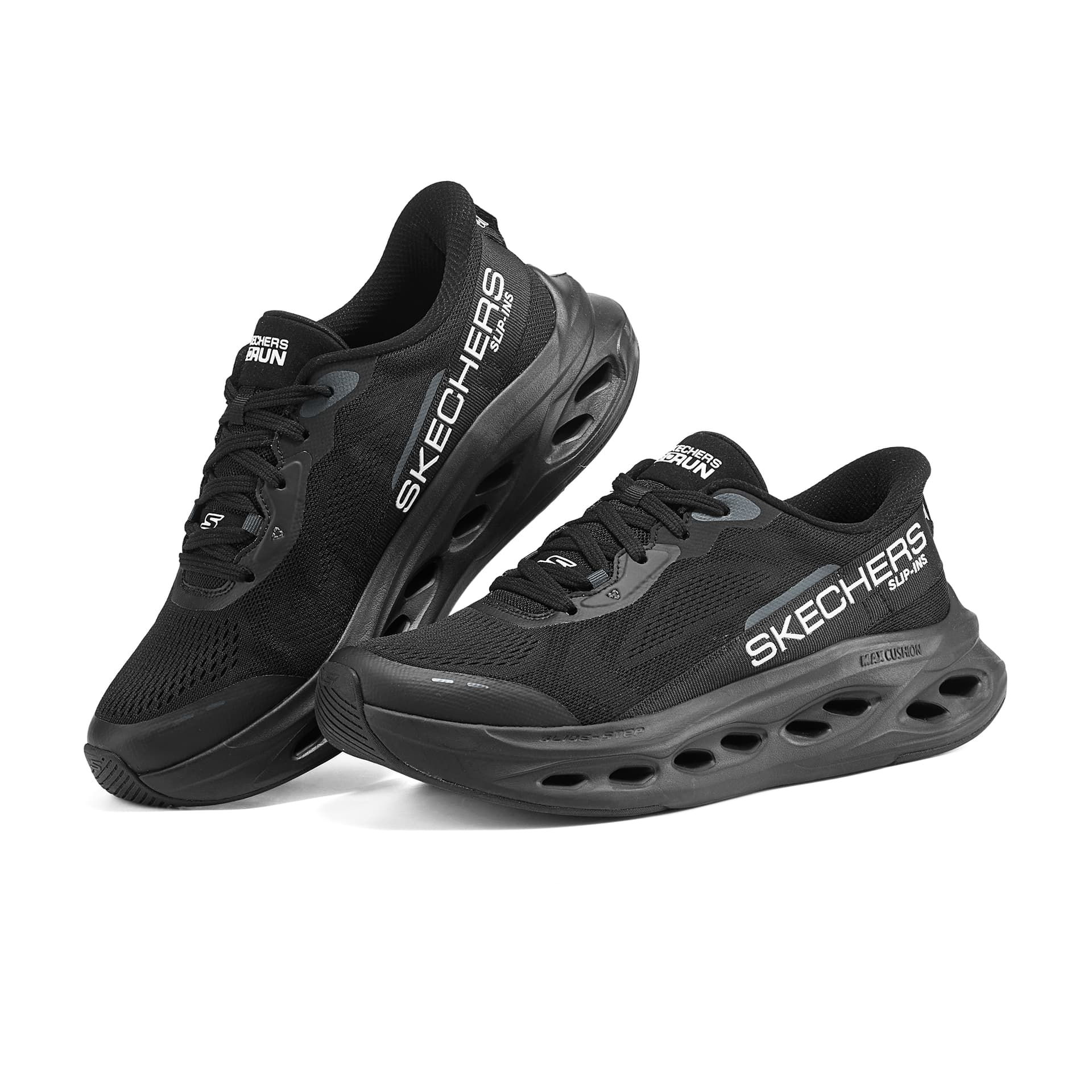 Кроссовки для бега Skechers Max Cushioning Glide Step Low Top Повседневные Тренировочные Спринт Городская Коммутация Беговые Кроссовки - изображение 2