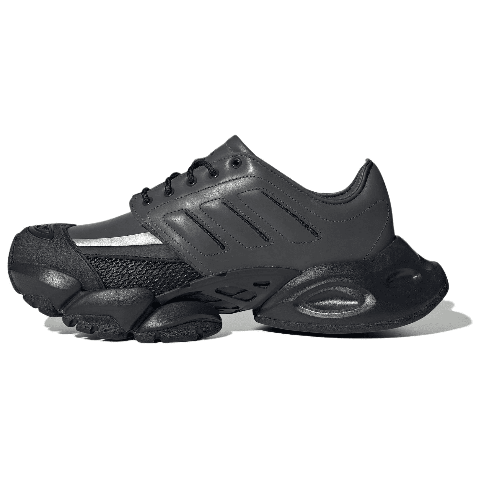 Кроссовки для бега Adidas XLG RUNNER HYBRID Синтетическая кожа кожа увеличивающая высоту низкие кеды для бега унисекс серый черный - изображение 1