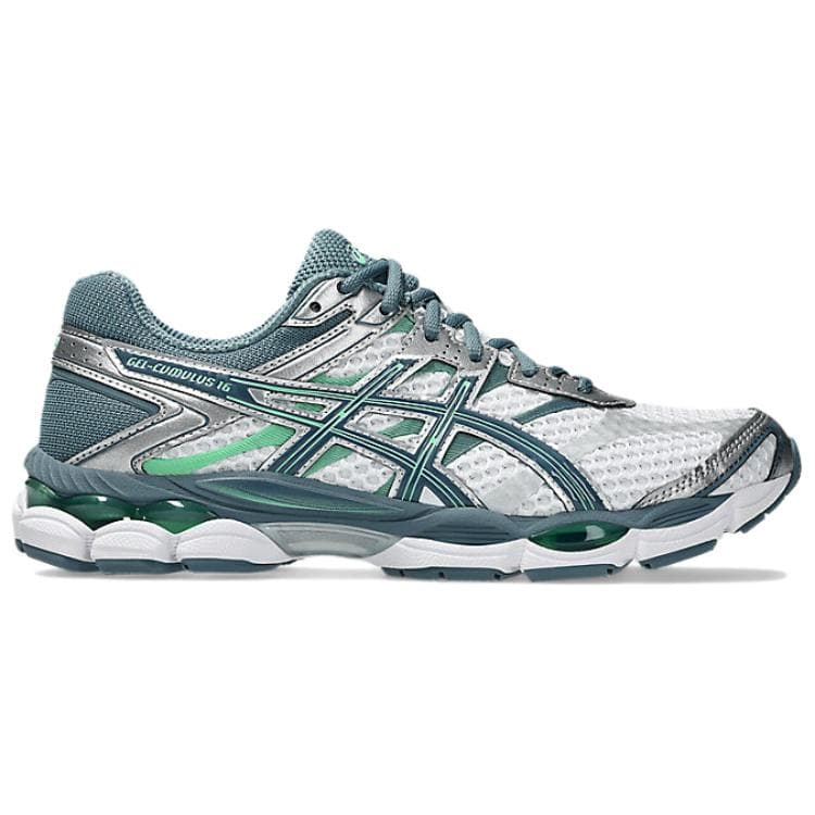 Кроссовки для бега ASICS Гель CUMULUS 16 Классический и универсальный Ткань Дышащий Low Топ Повседневные кроссовки для бега Унисекс Зелёный - изображение 2