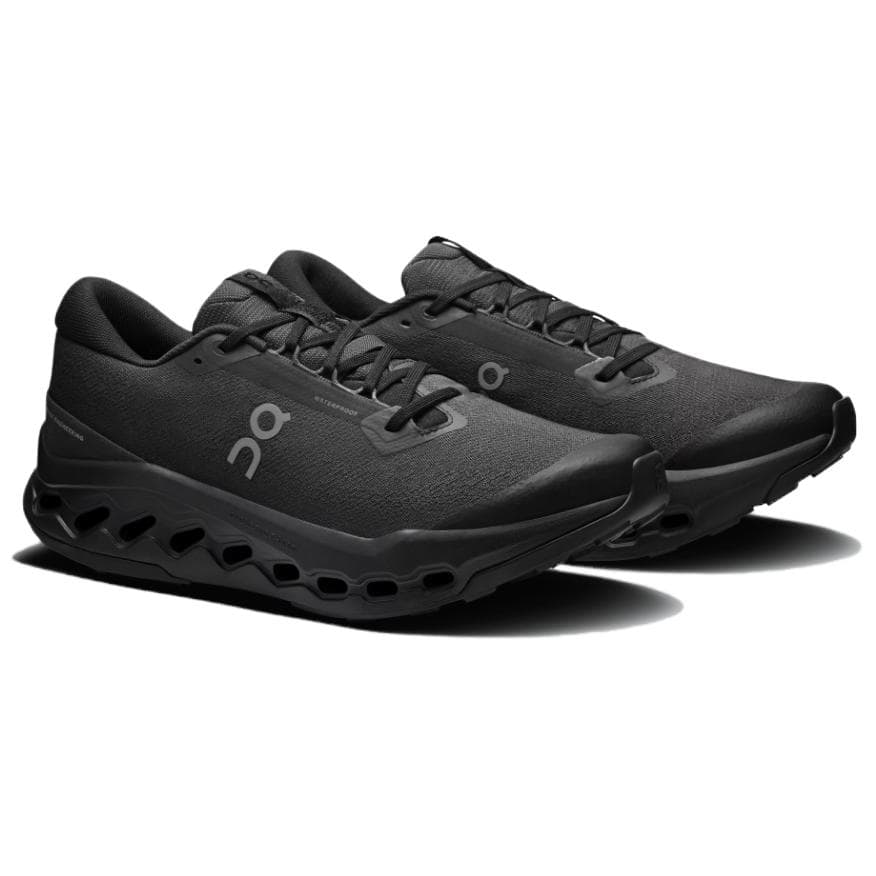 Кроссовки для бега On Cloudsurfer Trail 2 Дышащий Low Top Trail Беговые кроссовки Мужской Черный - изображение 4