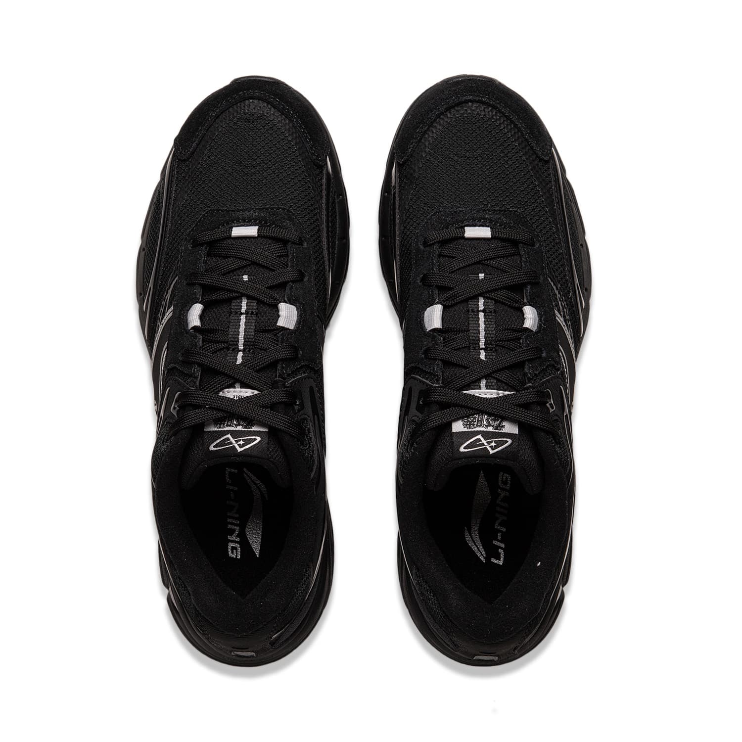 Кроссовки для бега Li-Ning P1000 Легкие мягкие удобные амортизирующие противоскользящие износостойкие низкие беговые кроссовки мужские черные - изображение 4
