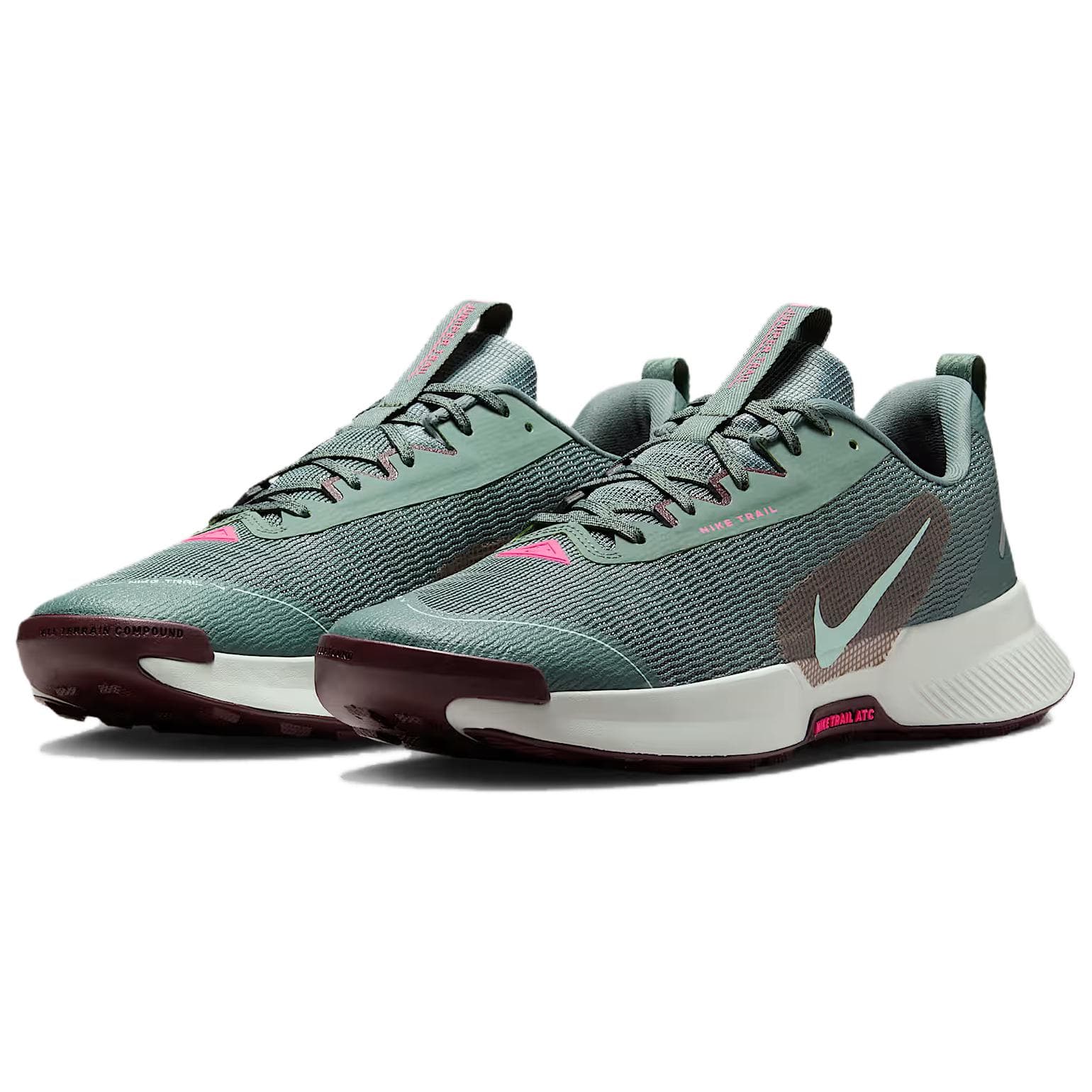 Кроссовки для бега NIKE Juniper Trail 3 Дышащий Low Top Trail Running Training Беговые кроссовки Мужской Зеленый белый - изображение 3