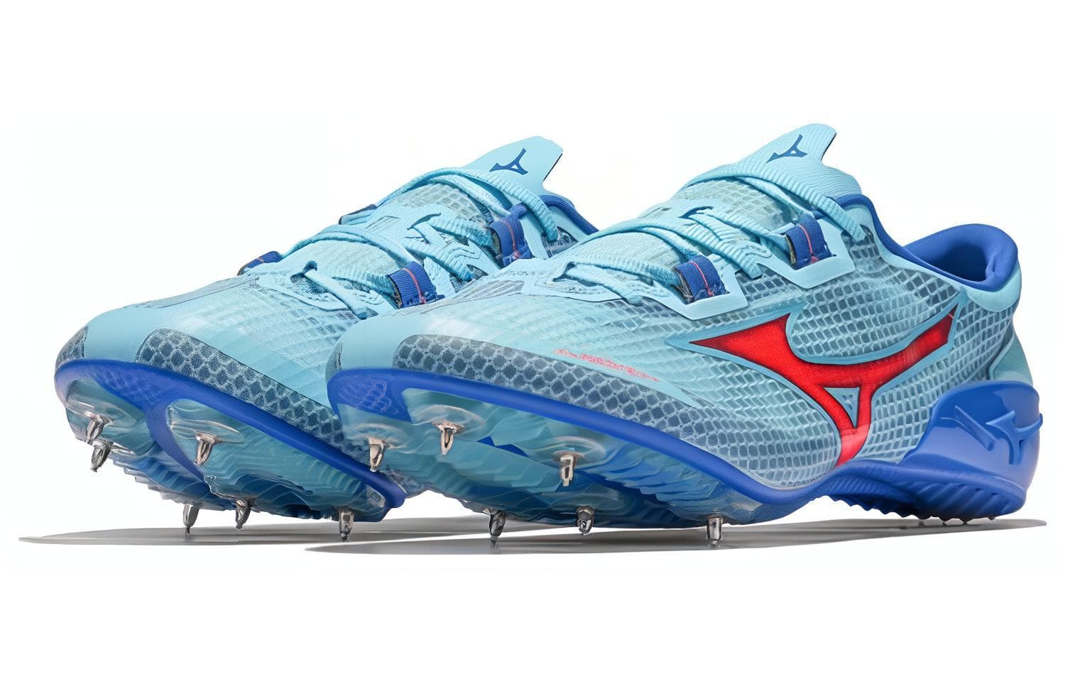 Кроссовки для бега Mizuno Бутсы Устойчивые к истиранию Дышащие Низкие Беговые кроссовки Унисекс Синие Оранжевые - изображение 3