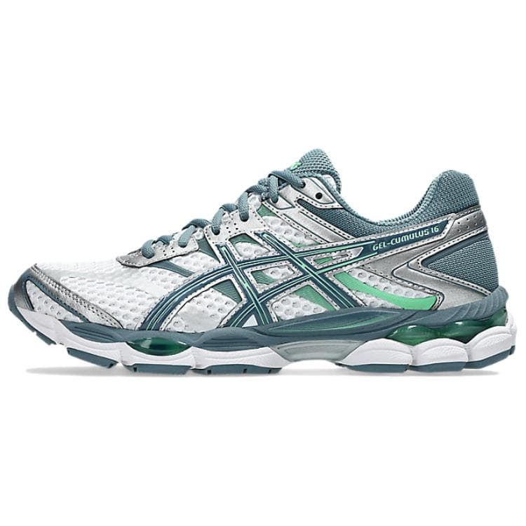 Кроссовки для бега ASICS Гель CUMULUS 16 Классический и универсальный Ткань Дышащий Low Топ Повседневные кроссовки для бега Унисекс Зелёный - изображение 1