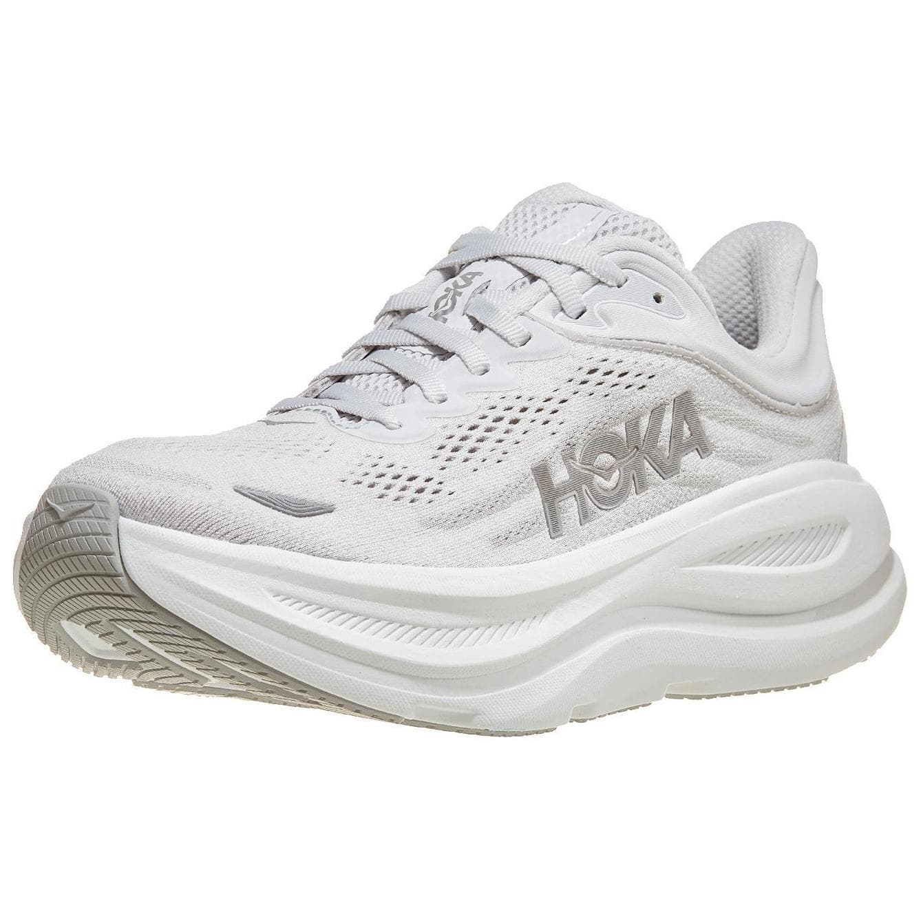 Кроссовки для бега HOKA ONE ONE Bondi 9 Дышащий Low Топ Бег на длинные дистанции Обувь Women's White Серебряный - изображение 3
