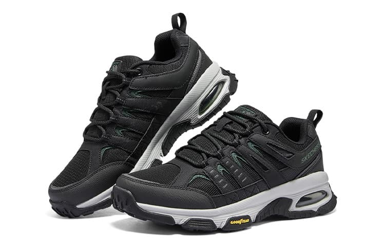 Ботинки Skechers Air Envoy Повседневные беговые кроссовки Мужские Черные Зеленые - изображение 3