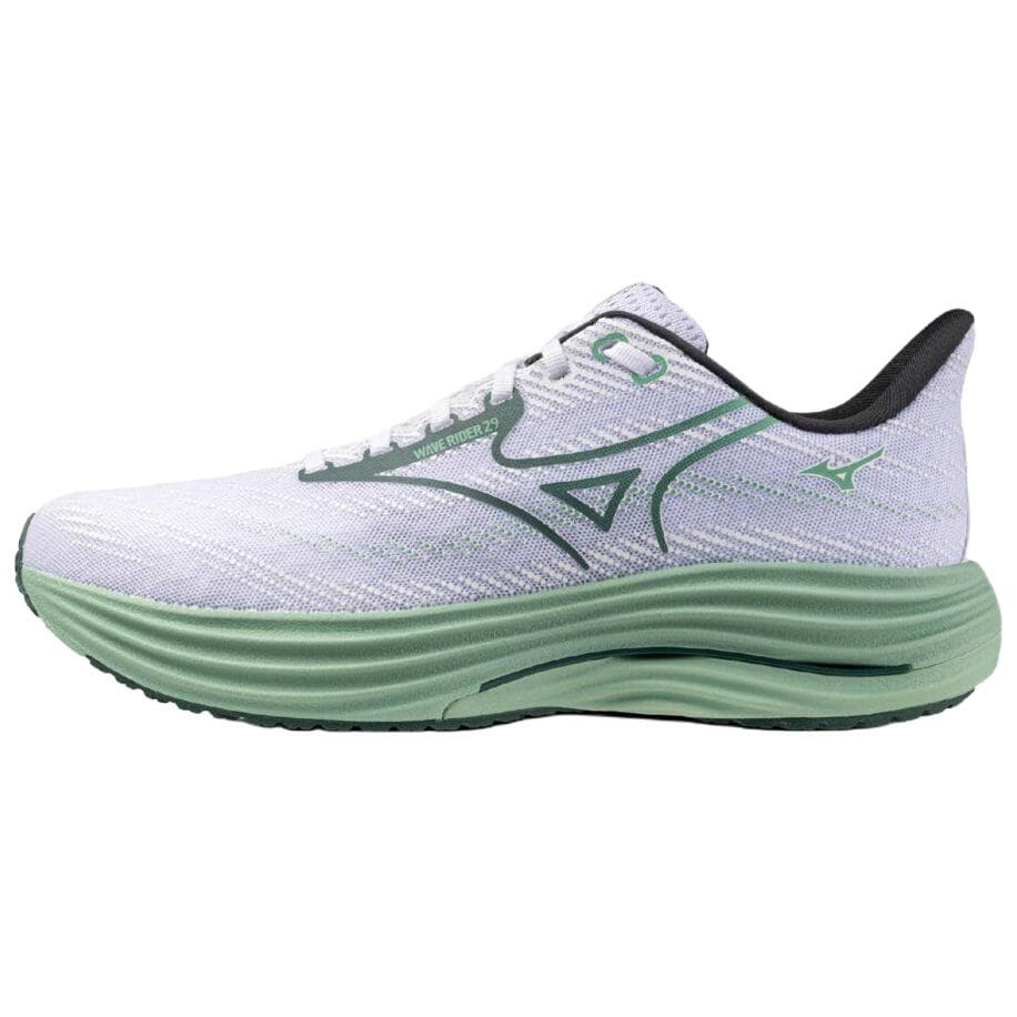Кроссовки для бега Mizuno WAVE RIDER 29 Беговые кроссовки Унисекс Белый Зеленый - изображение 1