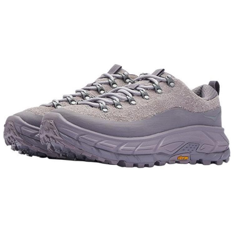 Кроссовки для бега HOKA ONE ONE Tor Summit Устойчивые к истиранию Низкие Повседневные Беговые Кроссовки Унисекс Серый Фиолетовый - изображение 3