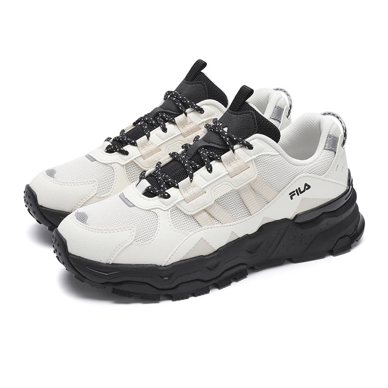 Кроссовки для бега fila Trek 1S Ткань Дышащий Low Топ Беговые кроссовки Women's White Черный - изображение 3