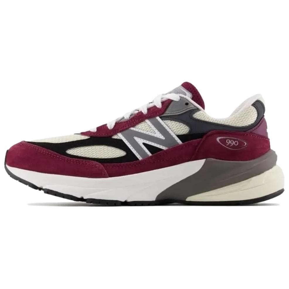 Кроссовки для бега New Balance NB 990 V6 Low Топ Беговые кроссовки Унисекс Коричнево-красный - изображение 1