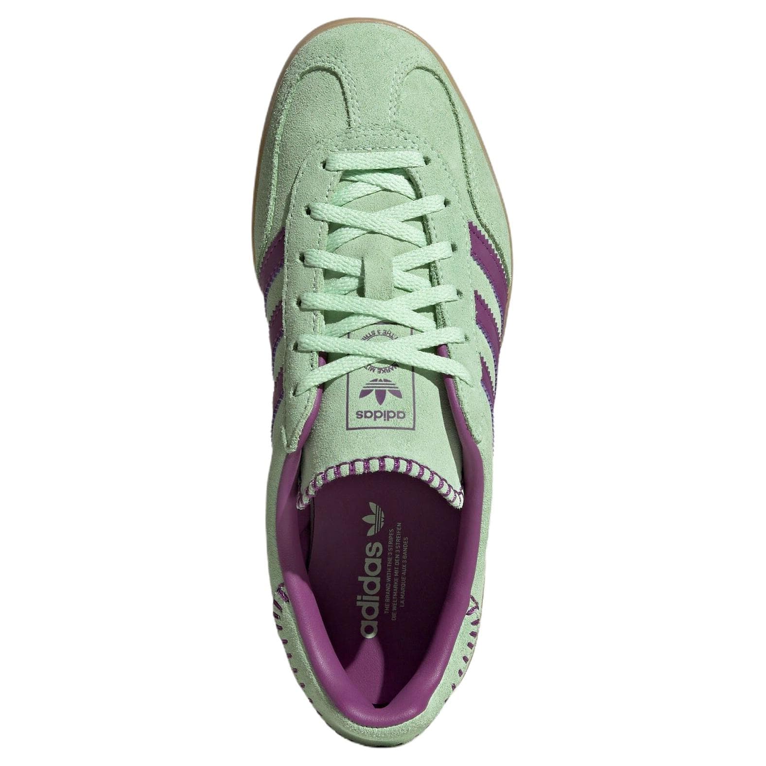 Кроссовки Adidas Originals GAZELLE INDOOR Немецкие армейские кроссовки Женские Зеленый Фиолетовый - изображение 5