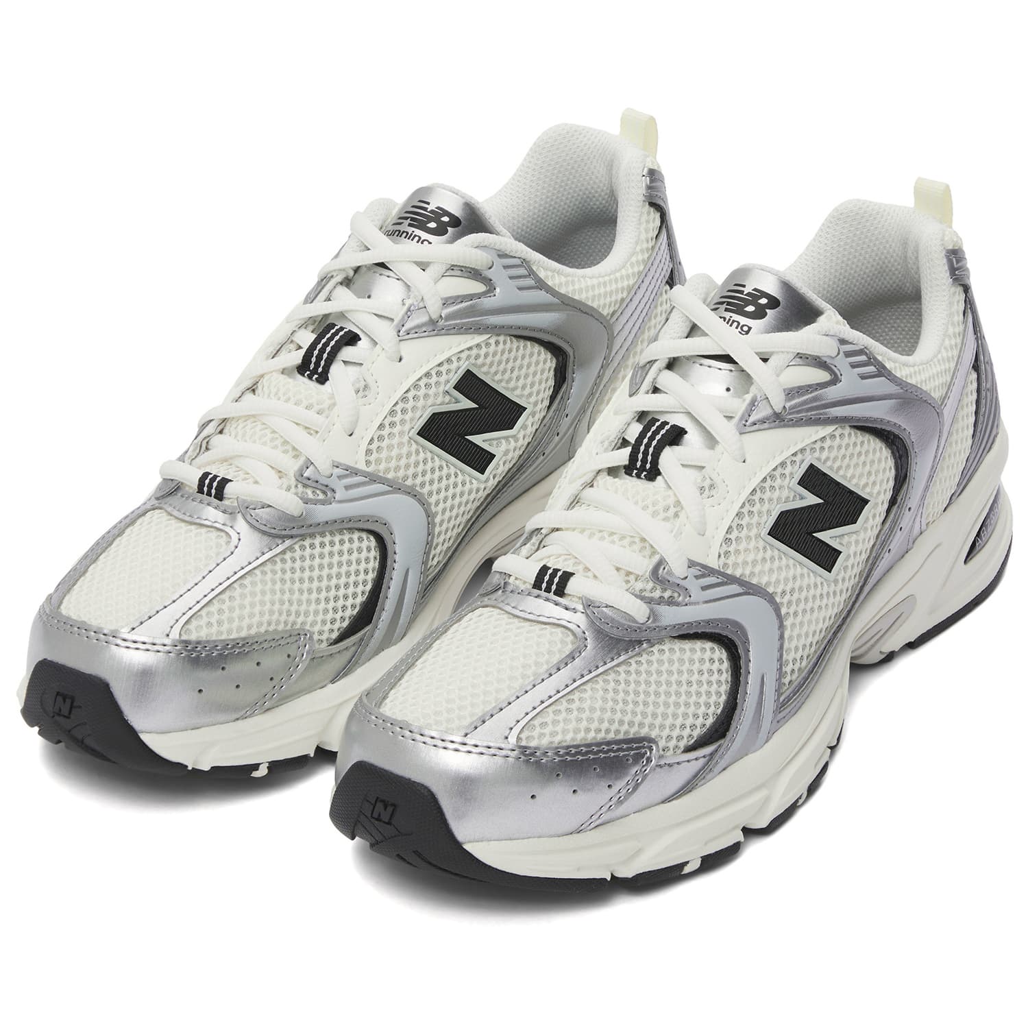 Кроссовки для бега New Balance NB 530 Дышащие Низкие Повседневные Городские Кроссовки для Коммутации и Бег Унисекс Серебристо-Черные - изображение 4