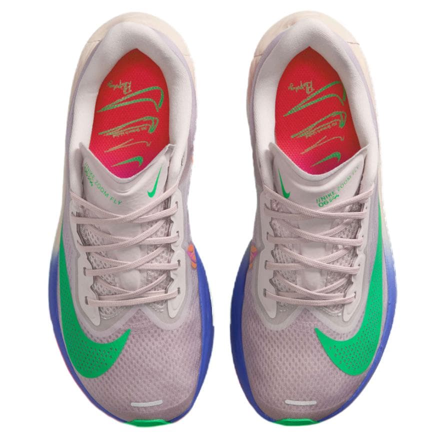 Кроссовки для бега Nike Zoom Fly 6 Дышащая Поддержка Марафон Беговые кроссовки Женские Светло-фиолетовый Зеленый - изображение 4