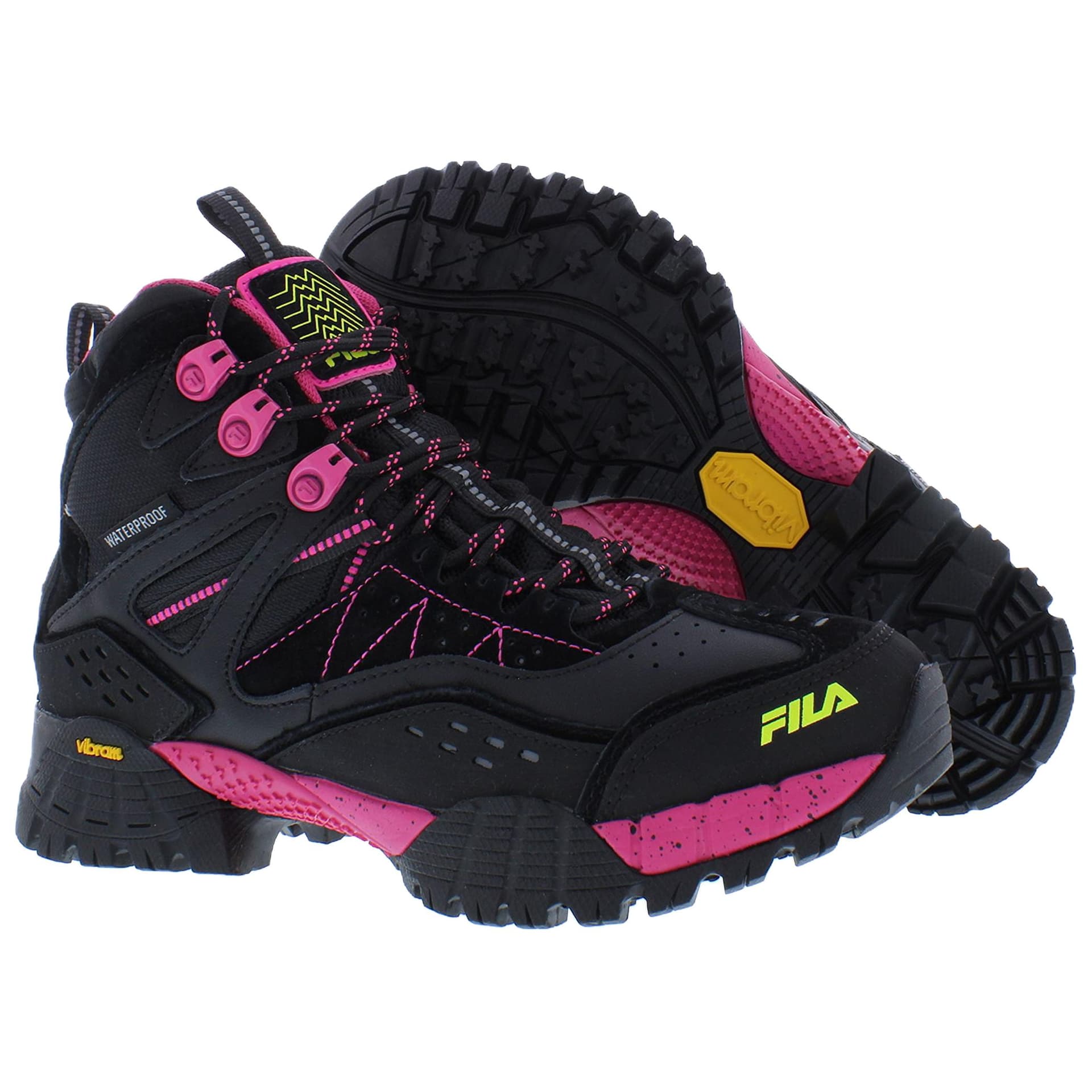 Кроссовки FILA ARMADA Износостойкий MID Уличная обувь Женская Черная Розовая - изображение 4