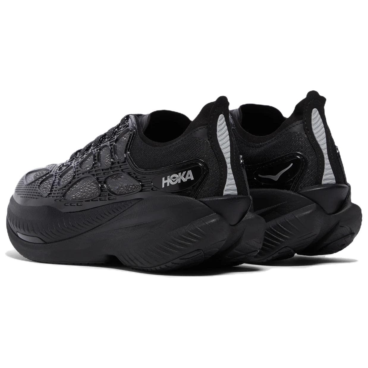 Кроссовки для бега HOKA ONE ONE Mach X Дышащий Low Топ Повседневные кроссовки для бега Унисекс Тройной черный - изображение 4