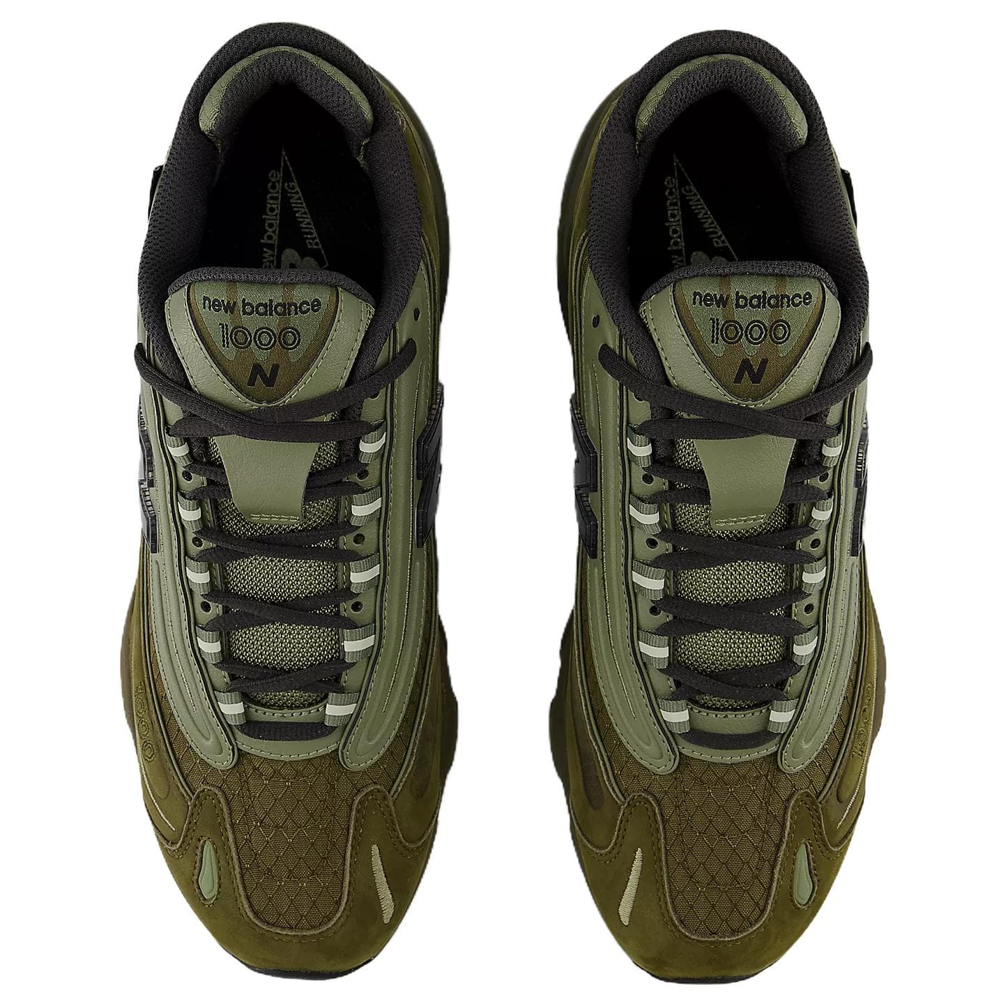 Кроссовки для бега New Balance NB 1000 Устойчивые к истиранию Низкие Повседневные Беговые Кроссовки Мужские Зеленые Коричневые - изображение 3
