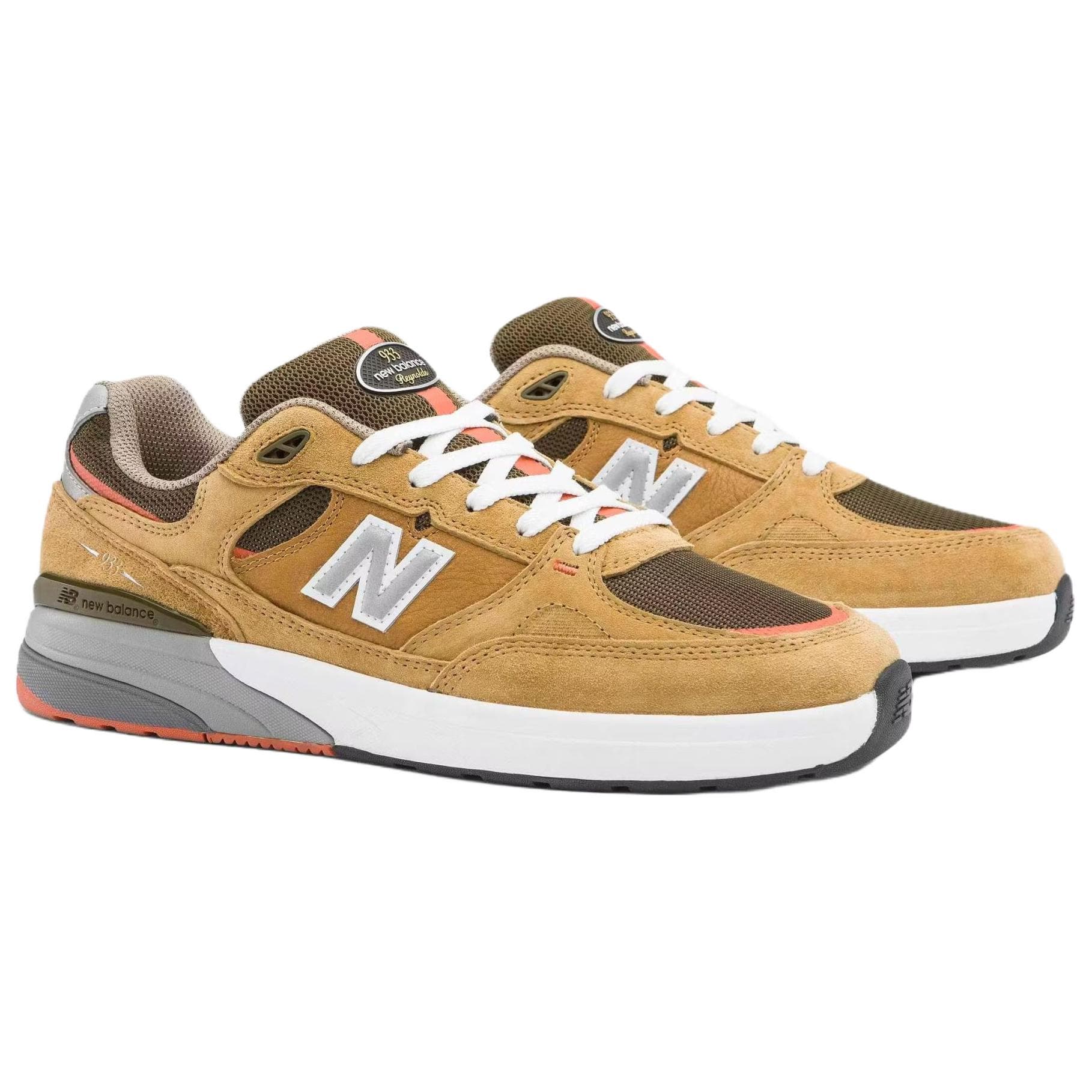 Кроссовки для бега New Balance NB Numeric 933 Low Top Повседневные беговые кроссовки Унисекс Коричневый - изображение 3