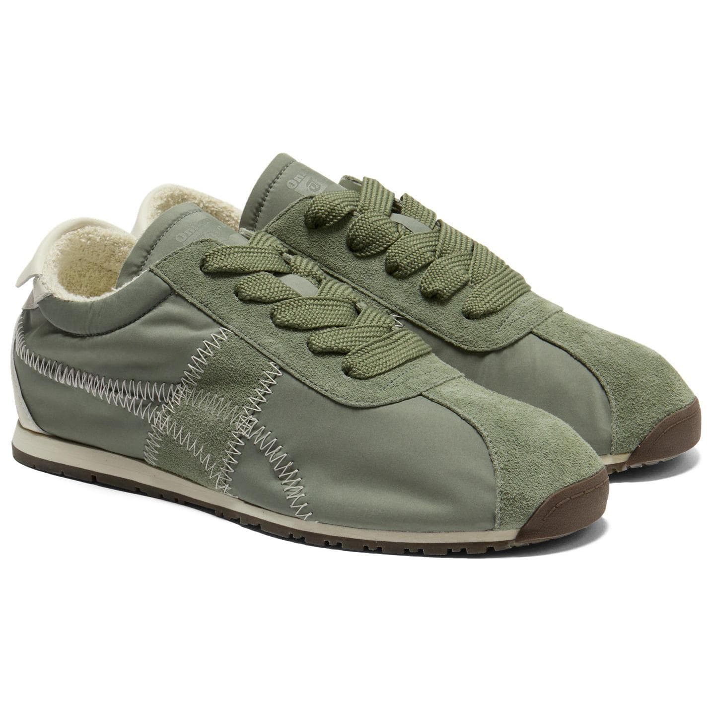 Кроссовки для бега Onitsuka Tiger CORSAIR Низкий Топ Повседневные Городские Коммутационные Беговые Кроссовки Унисекс Зеленый - изображение 3