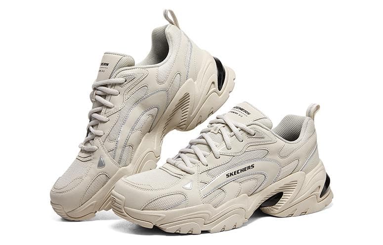 Кроссовки Skechers Stamina V2 Low Топ Повседневные беговые кроссовки Мужские Экрю - изображение 4
