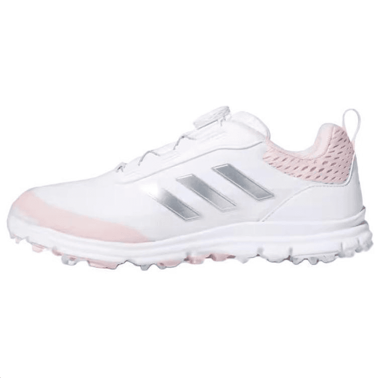 Кроссовки для гольфа Adidas Амортизация Противоскользящие Низкие кеды для гольфа Женские Белый Розовый - изображение 1