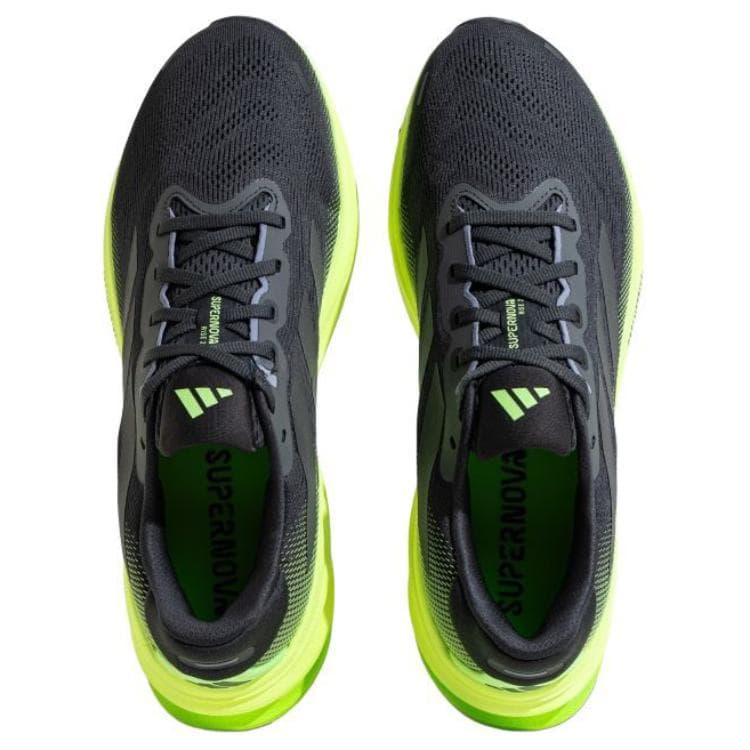 Кроссовки для бега Adidas SUPERNOVA RISE 2 M Низкий топ Повседневные беговые кроссовки Мужские Черный Зеленый - изображение 4