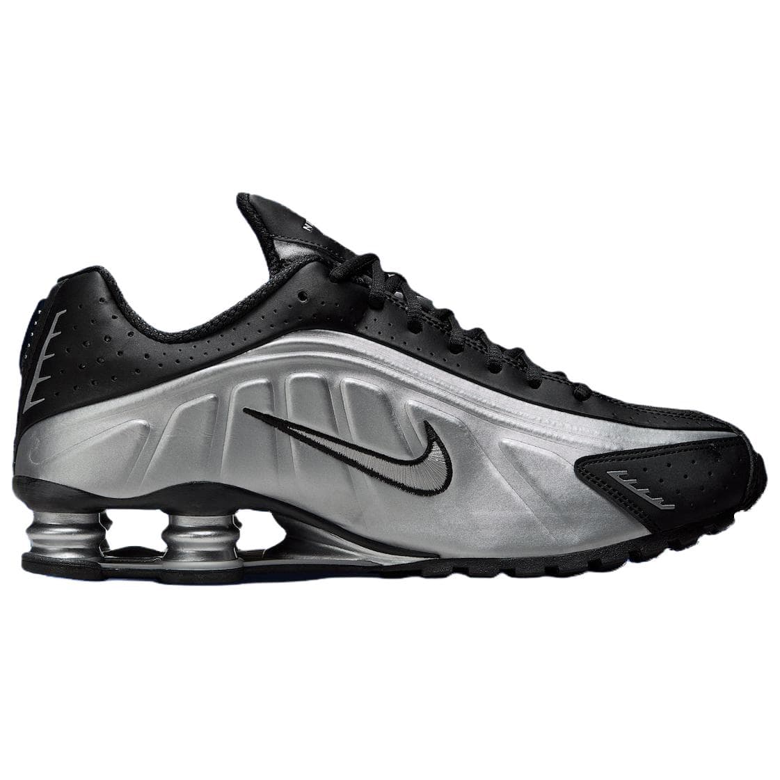 Кроссовки для бега NIKE Shox R4 Классический и универсальный Дышащий Лоу-топы Беговые кроссовки Унисекс Серебряный - изображение 2