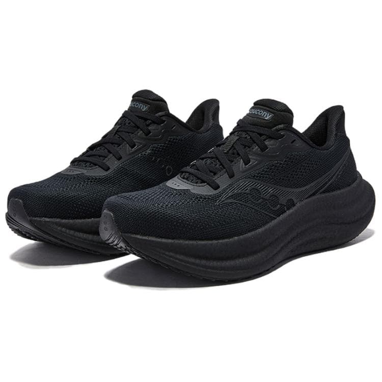 Кроссовки для бега Saucony Triumph Victory 23 Дышащая Q Отскок Повседневная ТРЕНИРОВОЧНАЯ БЕЖАНИЕ Обувь Мужская Черная - изображение 2