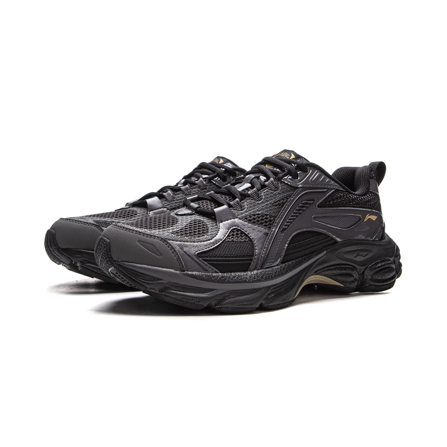 Кроссовки для бега Li NING Fuyao Boom Low Топ Беговые кроссовки Мужской Черно-серый - изображение 3