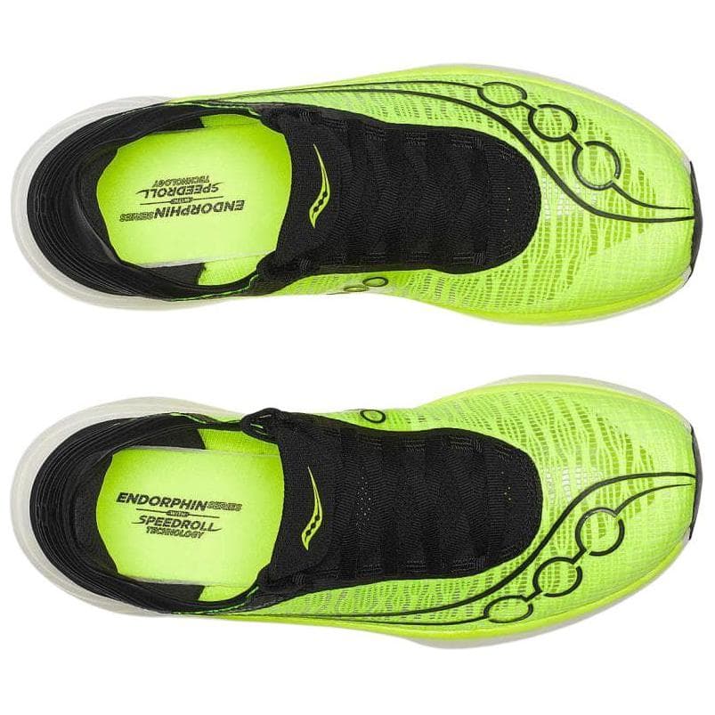 Кроссовки для бега Saucony ENDORPHIN ELITE 2 Дышащий Low Топ Марафон Бег на длинные дистанции Гонки Беговые кроссовки Унисекс Зелёно-чёрный - изображение 4