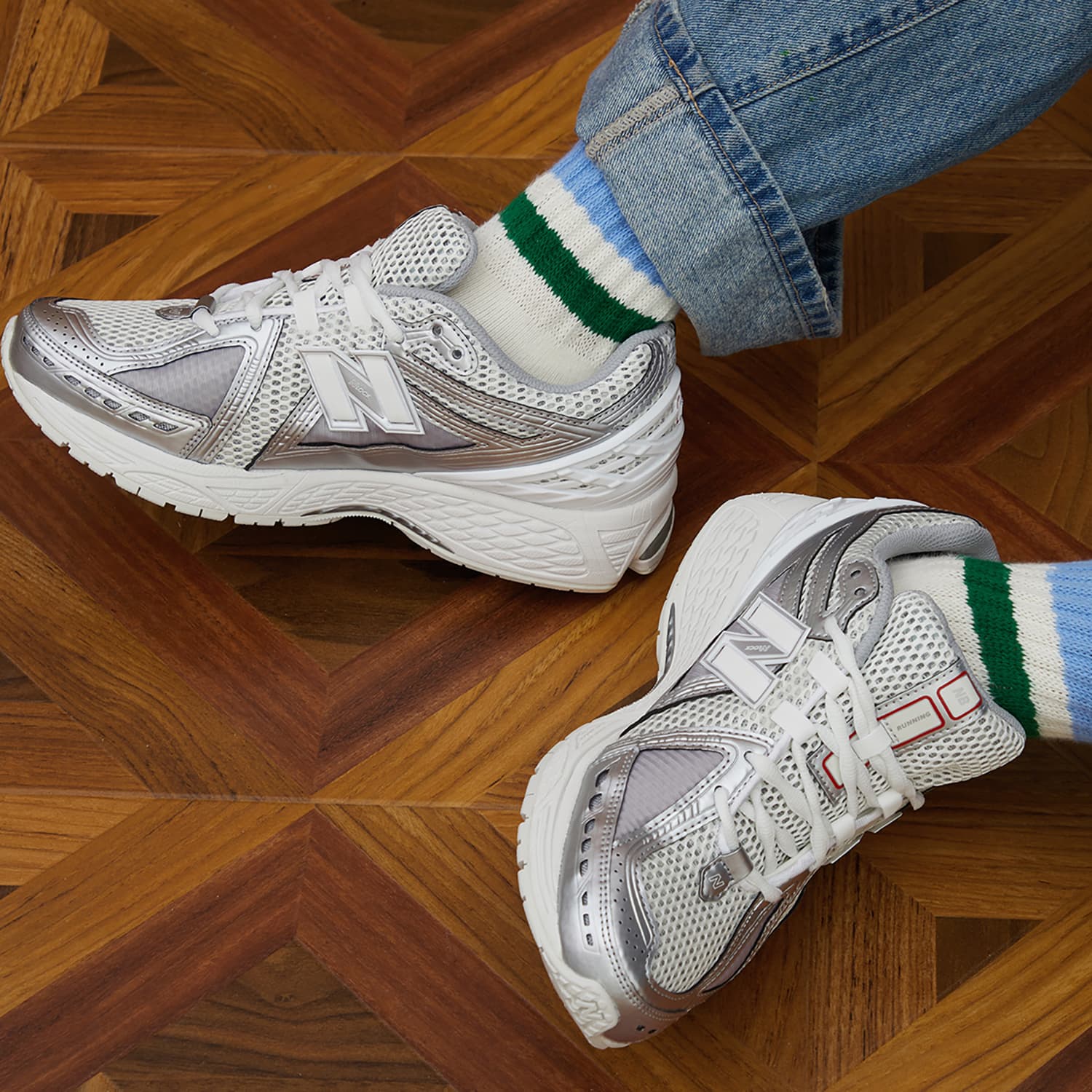 Кроссовки для бега New Balance 1906R Silver White - изображение 6