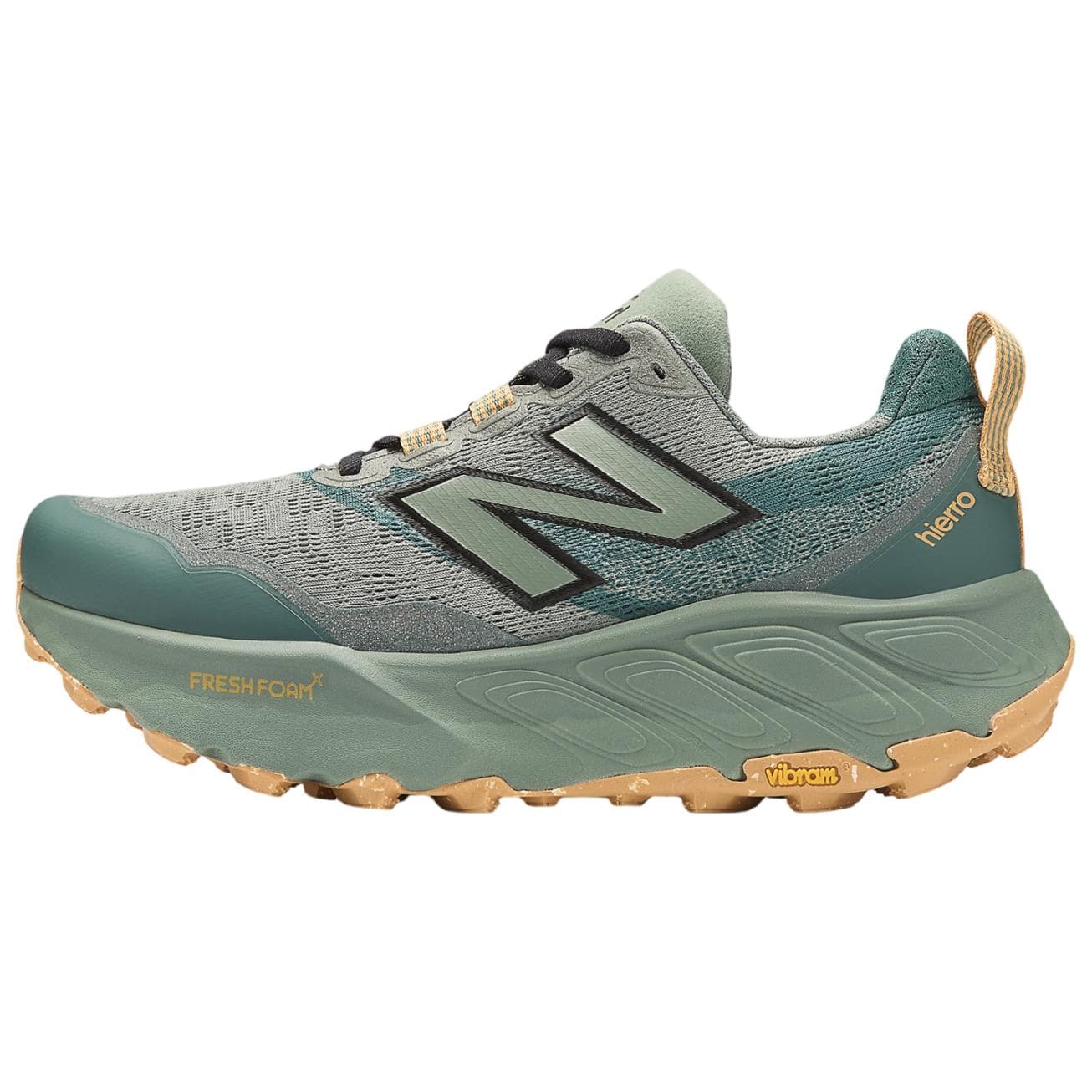 Кроссовки для бега New Balance NB Свежая Пена X Hierro V9 Низкие Кроссовки для Беговых Пути Мужские Зеленые - изображение 1