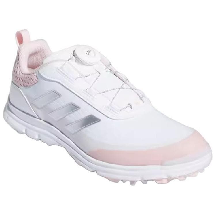 Кроссовки для гольфа Adidas Амортизация Противоскользящие Низкие кеды для гольфа Женские Белый Розовый - изображение 3