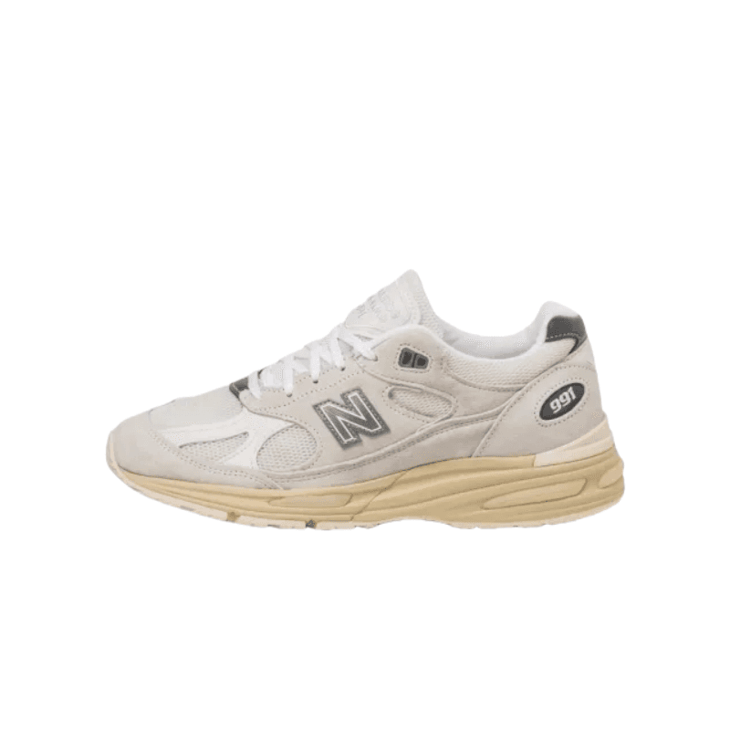 Кроссовки для бега New Balance NB 991 V2 Сетчатая ткань Низкий топ Повседневные Городские Коммутатор Беговые кроссовки Унисекс Айвори - изображение 1