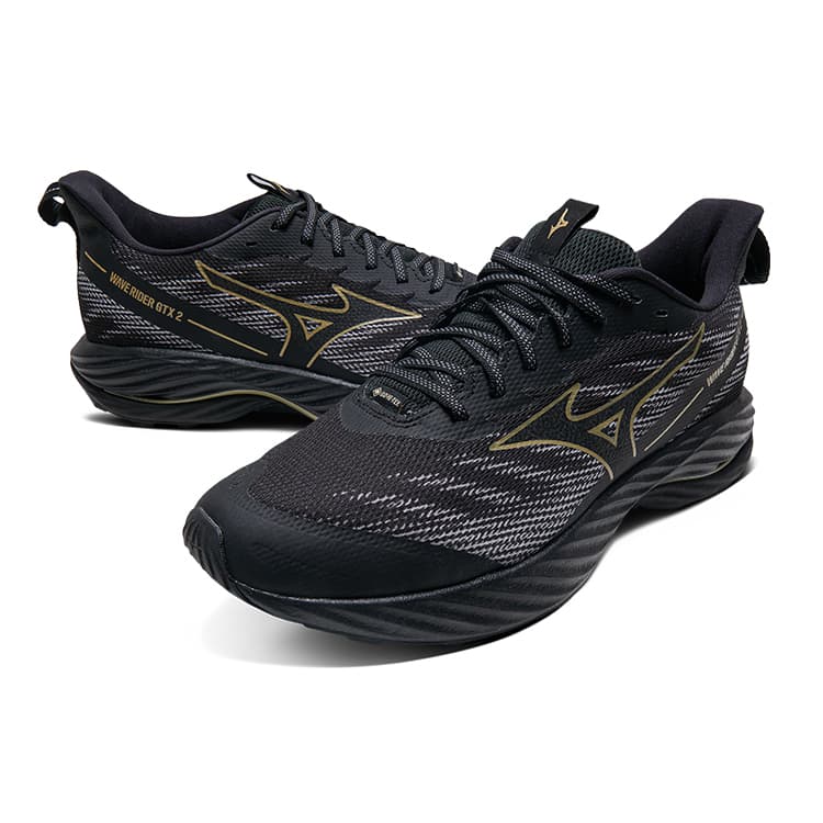 Кроссовки для бега Mizuno Лоу-топы Беговые кроссовки Унисекс Черный золотой - изображение 3