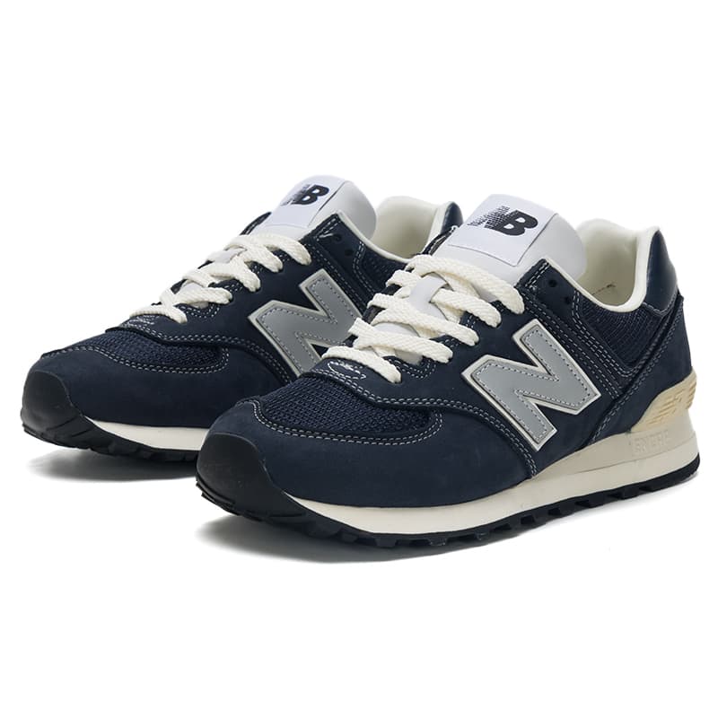 Кроссовки для бега New Balance x POTTERY NB 574 Винтажная модель Дышащие Низкие Повседневные Кроссовки Унисекс Темно-синий - изображение 3