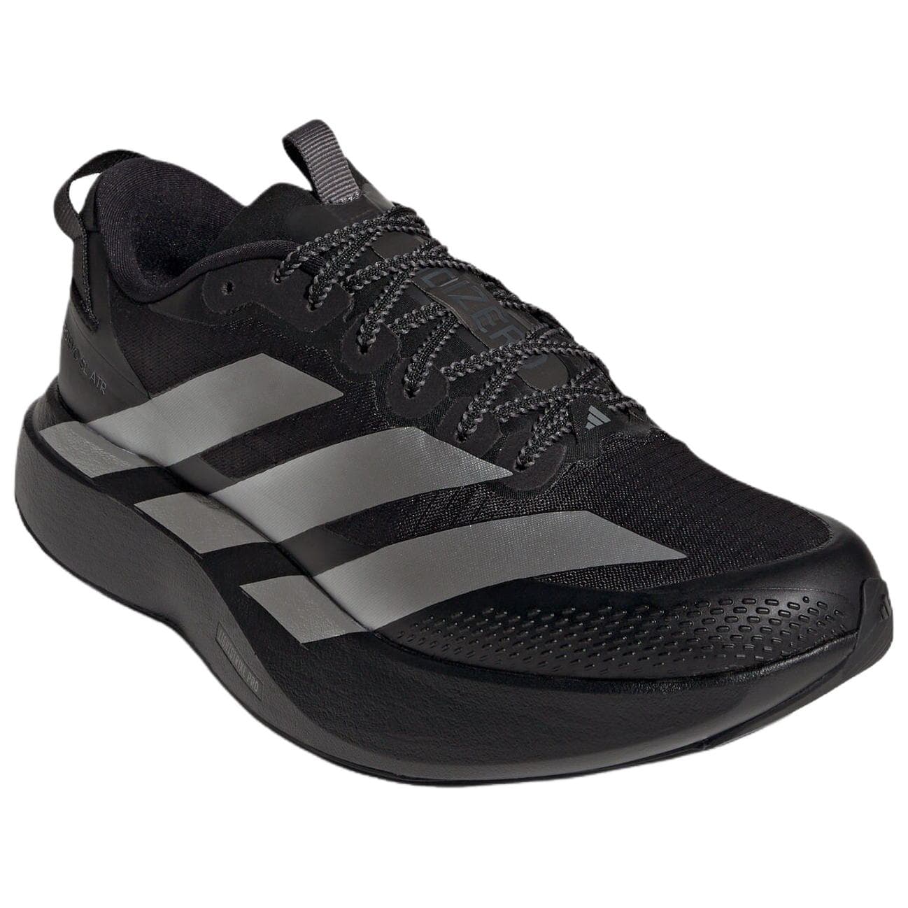 Кроссовки для бега Adidas Adizero EVO SL визуально увеличивает рост Low Топ Марафон Гонки Беговые кроссовки Мужской Черно-серебро - изображение 3