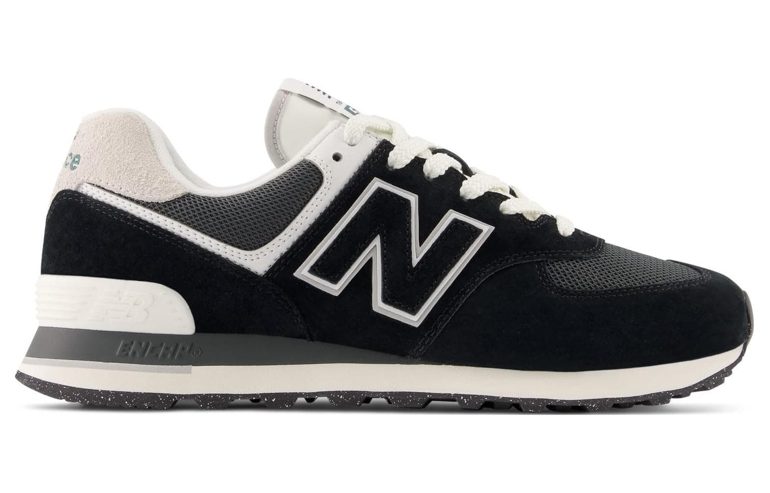 Кроссовки для бега New Balance 574 Black White - изображение 2