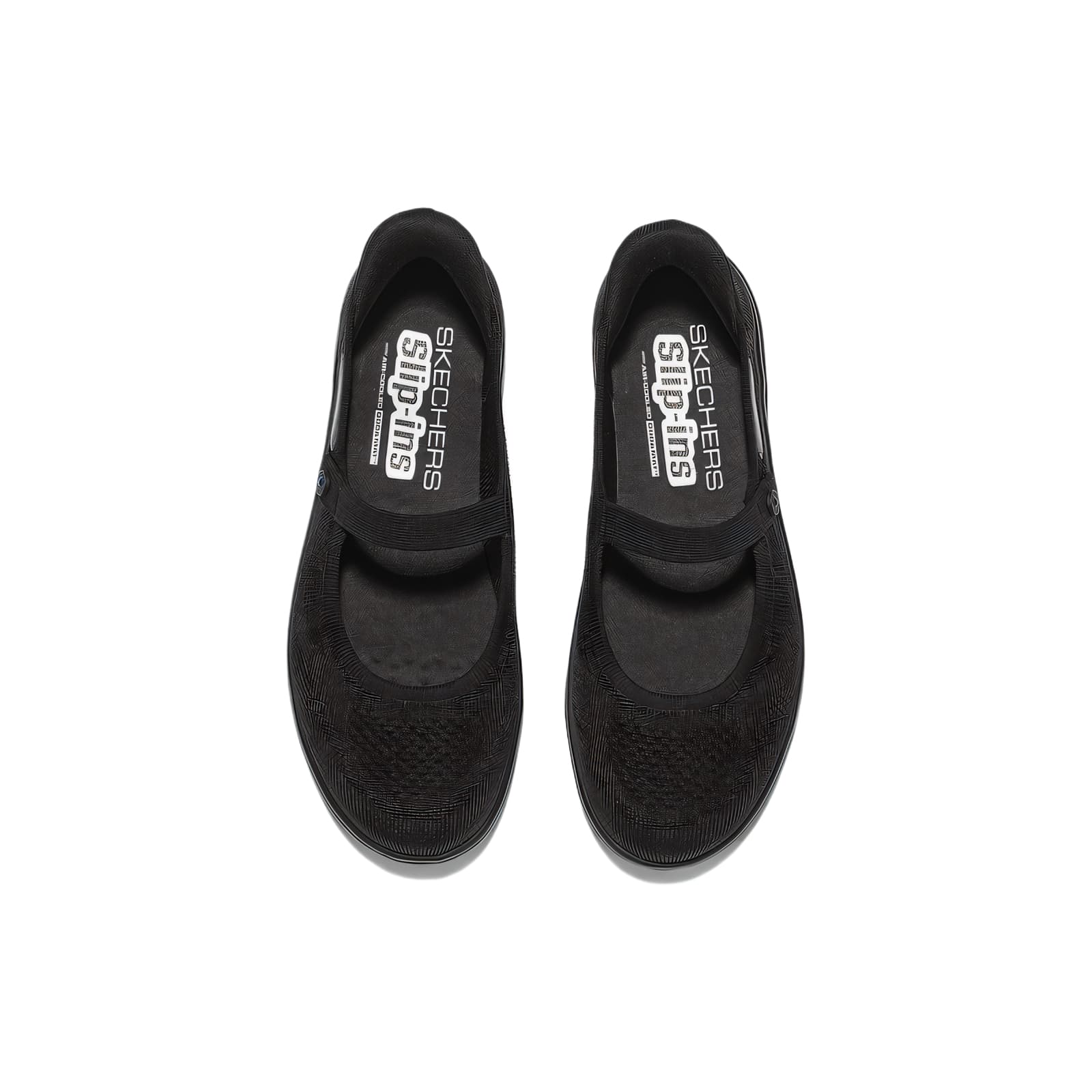 Skechers ON THE GO Ткань Платформа Туфли Мэри Джейн Женские Черные - изображение 3