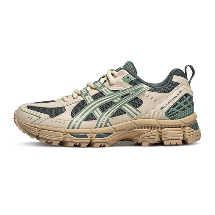 Кроссовки для бега ASICS Гель Kahana 8 Low Топ Городская Коммутация Беговые Кроссовки Женские Бежево-Зеленый - изображение 1
