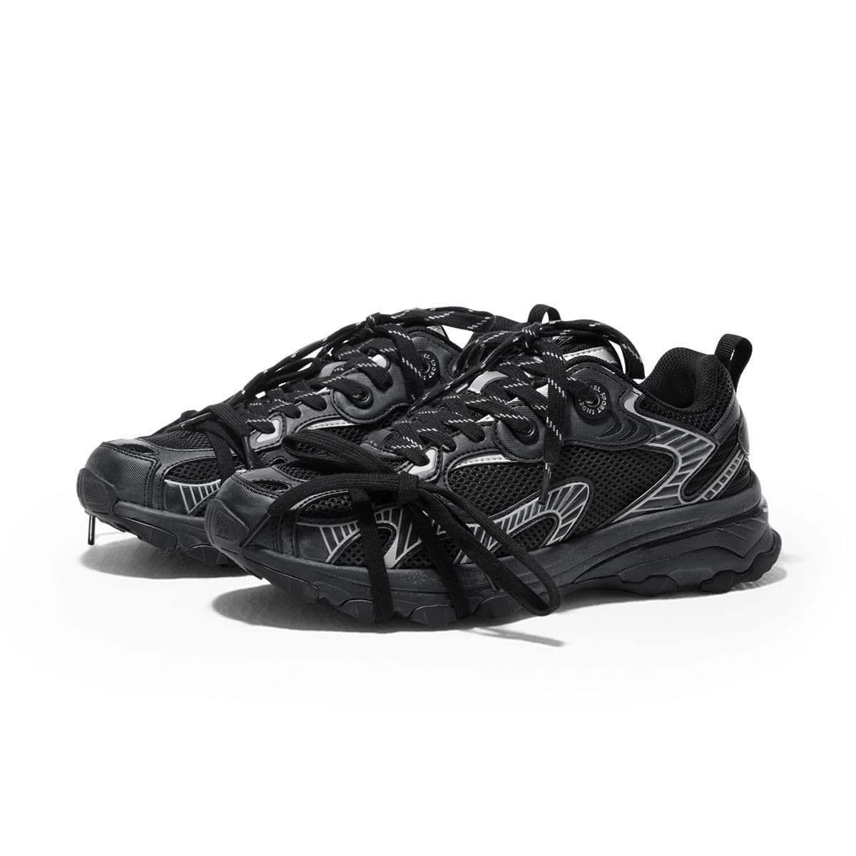 Кроссовки для бега CAMEL Low Top Running Shoes Black Silver - изображение 3