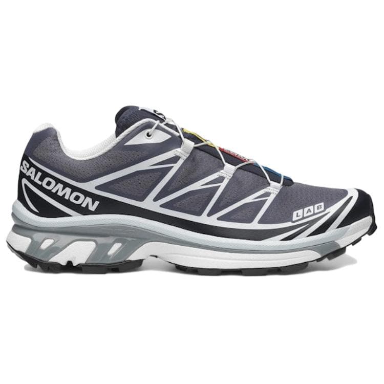 Кроссовки для бега Salomon XT 6 Ткань Дышащие Беговые Кроссовки Унисекс Черный Серый Синий - изображение 2