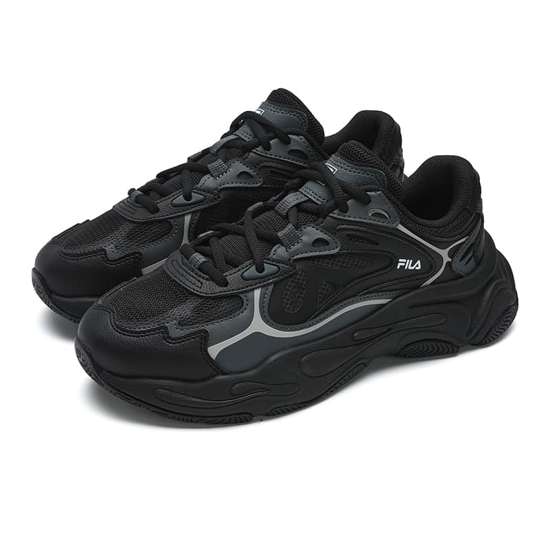 Кроссовки для бега fila MARS 4 Дышащий визуально увеличивает рост Low Топ Беговые кроссовки Женские Черно-серый - изображение 3