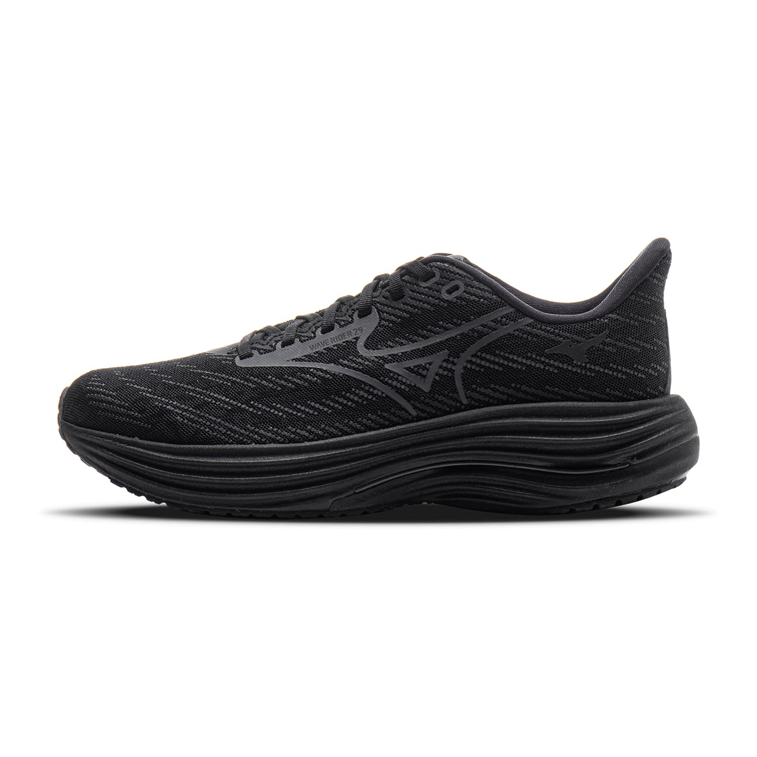 Кроссовки для бега Mizuno WAVE RIDER 29 Low Топ Беговые кроссовки Унисекс Черный - изображение 1