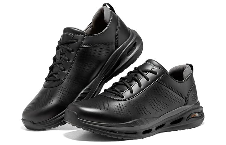 Ботинки Skechers Arch Fit Skechers Artificial Leather Мужская Повседневная Обувь Мужская Черная - изображение 3