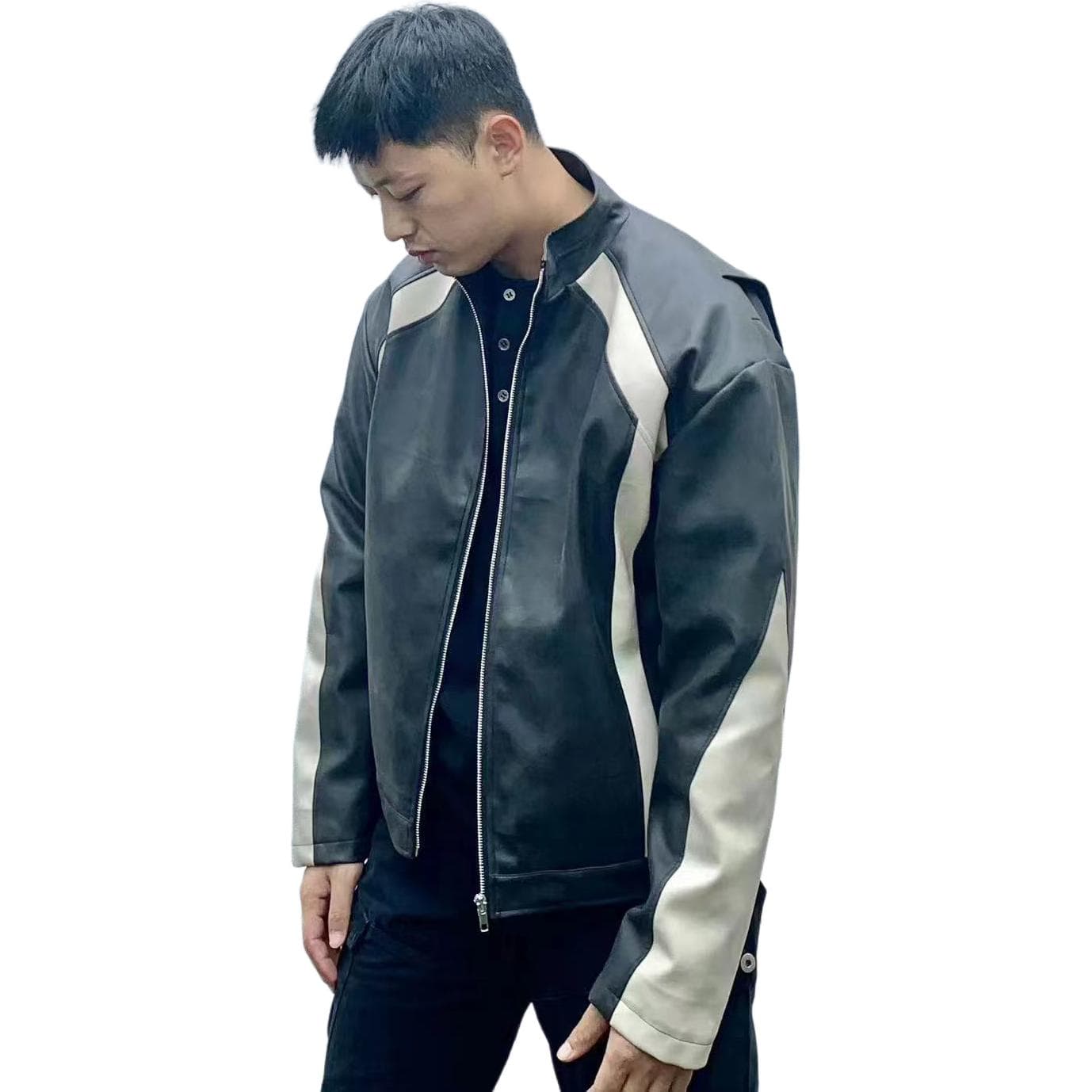 Зимняя куртка пуховик ANYWEARLAB Хлопковый пуховик Мужской Черный Белый - изображение 9