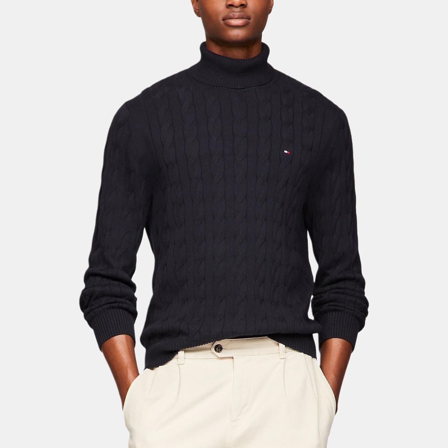 Кофта Tommy Hilfiger Свитер Мужской Темно-Синий - изображение 3