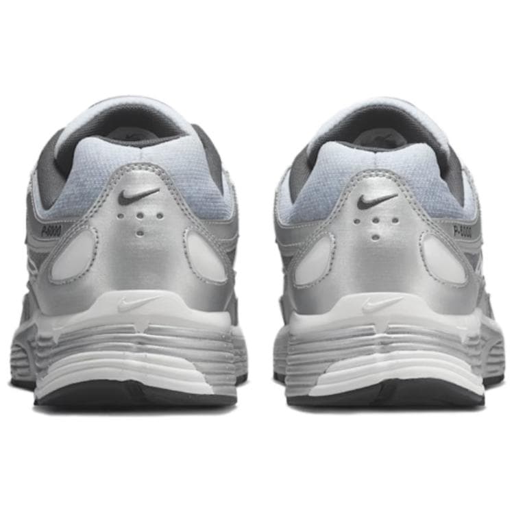 Кроссовки для бега Nike P 6000 Текстиль Кожа Низкий Верх Повседневные Беговые Кроссовки Мужские Серебристо-Серый - изображение 5